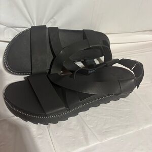 Sorel Roaming Decon Sandals Black Sz 10